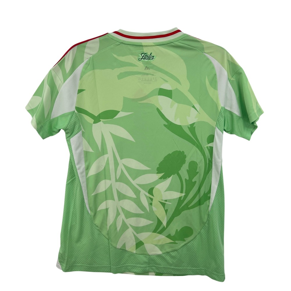 Adidas Italy FIGC 2025 Away Jersey Mens M Green‎ Floral Soccer NWT - Picture 2 of 5